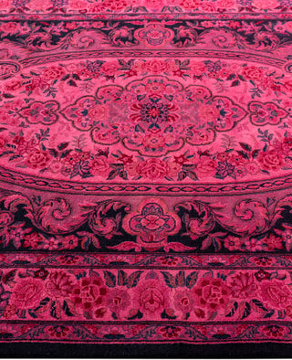 Overdyed Hand-Knotted Wool Modern-Contemporary Purple Area Rug 4' 6" x 7' 0"