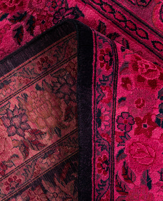 Overdyed Hand-Knotted Wool Modern-Contemporary Purple Area Rug 4' 6" x 7' 0"