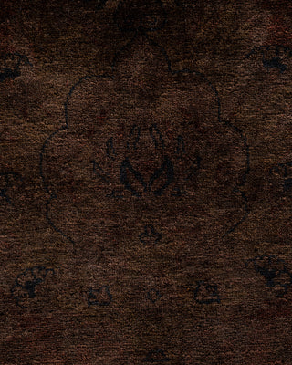 Modern Overdyed Hand Knotted Wool Brown Area Rug 8' 3" x 9' 10"