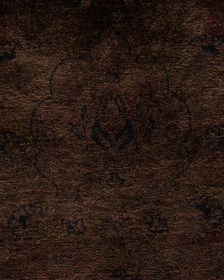 Contemporary Hand-Knotted Overdyed Brown Area Rug 8' 3" x 9' 10"