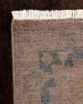 Contemporary Hand-Knotted Overdyed Brown Area Rug 8' 3" x 9' 10"