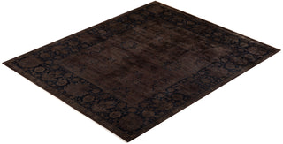 Modern Overdyed Hand Knotted Wool Brown Area Rug 8' 3" x 9' 10"