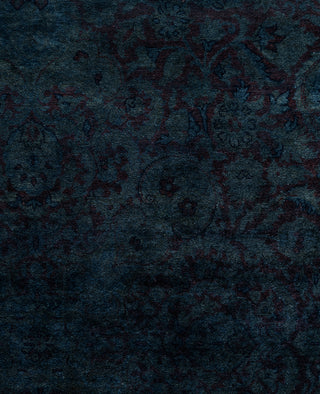 Overdyed One-of-a-Kind Wool Gray Area Rug 6' 3" x 9' 3"