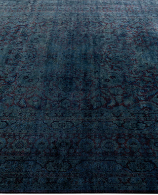 Overdyed One-of-a-Kind Wool Gray Area Rug 6' 3" x 9' 3"