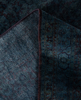 Overdyed One-of-a-Kind Wool Gray Area Rug 6' 3" x 9' 3"