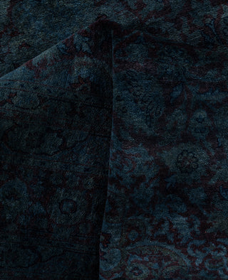 Overdyed One-of-a-Kind Wool Gray Area Rug 6' 3" x 9' 3"