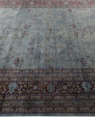 Overdyed One-of-a-Kind Wool Gray Area Rug 9' 10" x 17' 10"