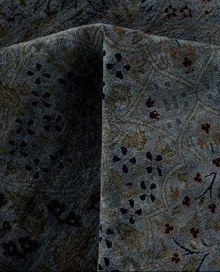Overdyed One-of-a-Kind Wool Gray Area Rug 9' 10" x 17' 10"