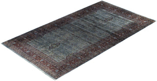 Overdyed One-of-a-Kind Wool Gray Area Rug 9' 10" x 17' 10"