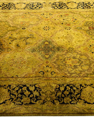 Contemporary Hand Knotted Overdyed Gold Area Rug 4' 7" x 7' 4"