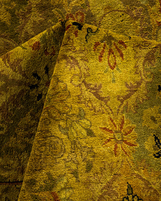 Contemporary Hand Knotted Overdyed Gold Area Rug 4' 7" x 7' 4"