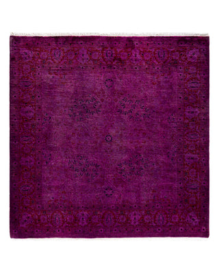 Modern Fine Vibrance Purple Area Rug 4' 7" x 4' 8"