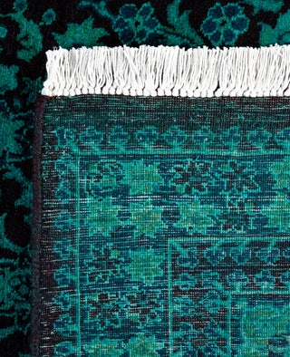 Contemporary Overdyed Wool Hand Knotted Green Area Rug 3' 1" x 5' 2"