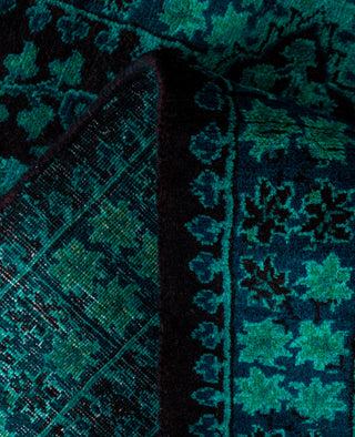 Contemporary Overdyed Wool Hand Knotted Green Area Rug 3' 1" x 5' 2"