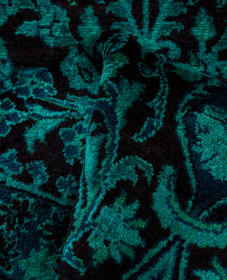 Contemporary Overdyed Wool Hand Knotted Green Area Rug 3' 1" x 5' 2"