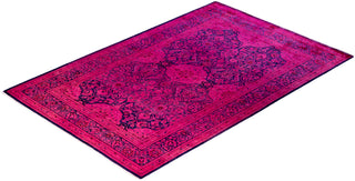Fine Vibrance, One-of-a-Kind Hand-Knotted Area Rug  - Pink, 4' 2" x 6' 3"