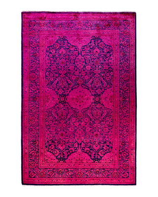 Fine Vibrance, One-of-a-Kind Hand-Knotted Area Rug  - Pink, 4' 2" x 6' 3"