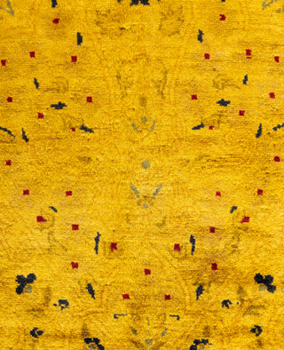 Overdyed Hand-Knotted Wool Modern-Contemporary Gold Area Rug 4' 8" x 7' 3"