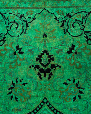 Contemporary Fine Vibrance Blue Wool Area Rug - 3' 2" x 5' 2"