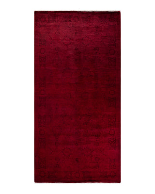 Contemporary Fine Vibrance Red Wool Area Rug 5' 2" x 10' 5"