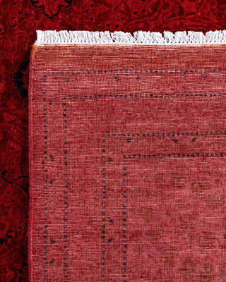 Contemporary Hand-Knotted Overdyed Orange Area Rug 10' 2" x 14' 4"
