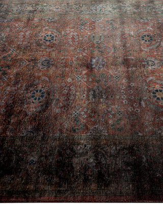 Contemporary Hand Knotted Overdyed Brown Area Rug 4' 1" x 6' 1"