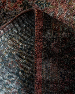 Contemporary Hand Knotted Overdyed Brown Area Rug 4' 1" x 6' 1"