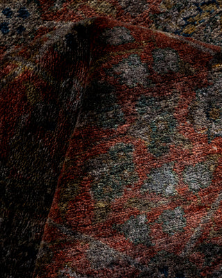 Contemporary Hand Knotted Overdyed Brown Area Rug 4' 1" x 6' 1"