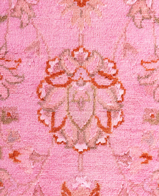 Overdyed Hand-Knotted Wool Modern-Contemporary Pink Area Rug 6' 8" x 9' 9"