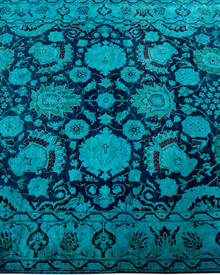Overdyed Hand-Knotted Blue Area Rug 4' 2" x 6' 2"