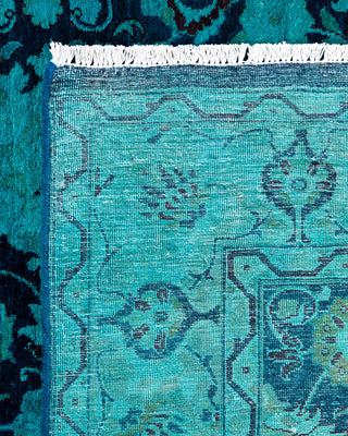 Overdyed Hand-Knotted Blue Area Rug 4' 2" x 6' 2"