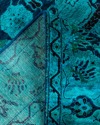 Overdyed Hand-Knotted Blue Area Rug 4' 2" x 6' 2"