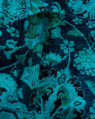 Overdyed Hand-Knotted Blue Area Rug 4' 2" x 6' 2"