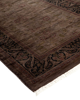 Contemporary Fine Vibrance Brown Wool Runner - 2' 7" x 8' 3"