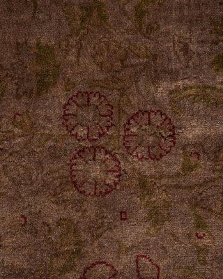 Contemporary Fine Vibrance Brown Wool Runner - 2' 7" x 8' 3"