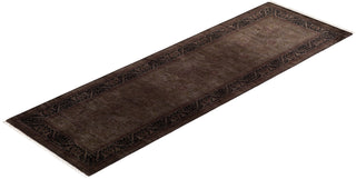 Contemporary Fine Vibrance Brown Wool Runner - 2' 7" x 8' 3"