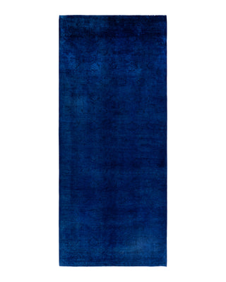 Fine Vibrance, One-of-a-Kind Hand-Knotted Runner Rug  - Blue, 6' 2" x 14' 5"