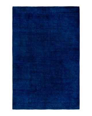 Fine Vibrance, One-of-a-Kind Hand-Knotted Area Rug  - Blue, 6' 1" x 9' 2"