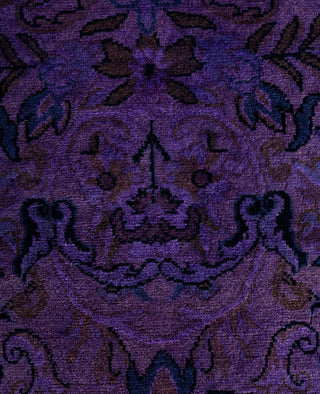 Contemporary Overdyed Wool Hand Knotted Purple Area Rug 4' 7" x 6' 7"