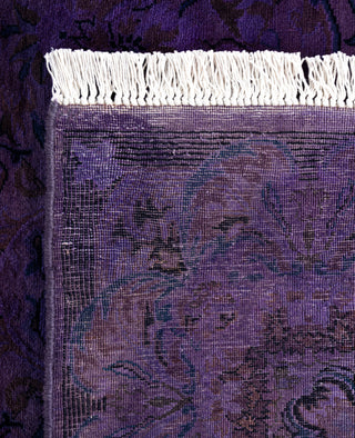 Contemporary Overdyed Wool Hand Knotted Purple Area Rug 4' 7" x 6' 7"