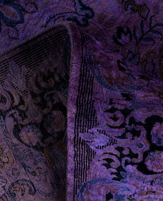 Contemporary Overdyed Wool Hand Knotted Purple Area Rug 4' 7" x 6' 7"