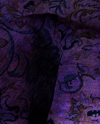 Contemporary Overdyed Wool Hand Knotted Purple Area Rug 4' 7" x 6' 7"
