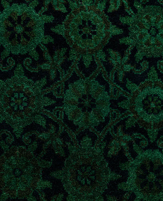Contemporary Overdyed Wool Hand Knotted Green Area Rug 4' 7" x 7' 2"