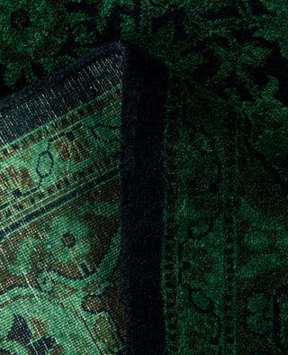 Contemporary Overdyed Wool Hand Knotted Green Area Rug 4' 7" x 7' 2"