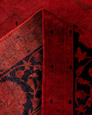 Contemporary Hand-Knotted Overdyed Orange Area Rug 8' 1" x 10' 3"