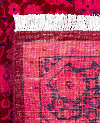 Overdyed Hand-Knotted Wool Modern-Contemporary Pink Area Rug 4' 3" x 6' 2"