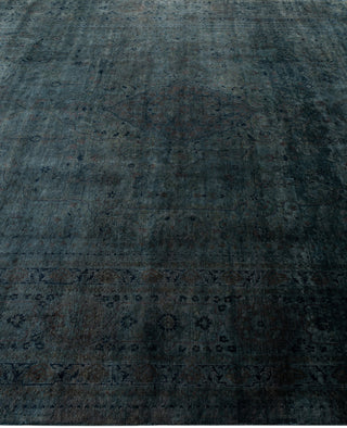 Contemporary Overdyed Wool Hand Knotted Black Area Rug 8' 0" x 10' 2"