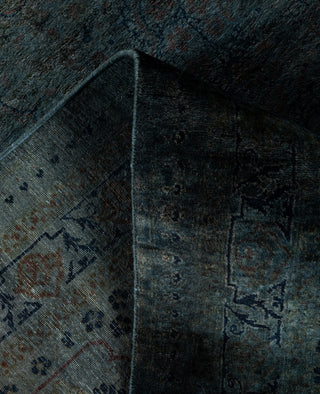 Contemporary Overdyed Wool Hand Knotted Black Area Rug 8' 0" x 10' 2"