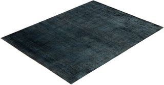 Contemporary Overdyed Wool Hand Knotted Black Area Rug 8' 0" x 10' 2"