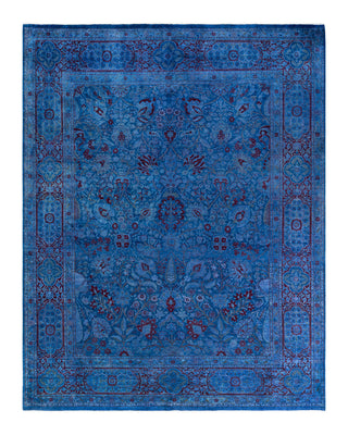 Fine Vibrance, One-of-a-Kind Hand-Knotted Area Rug  - Blue, 8' 1" x 10' 3"